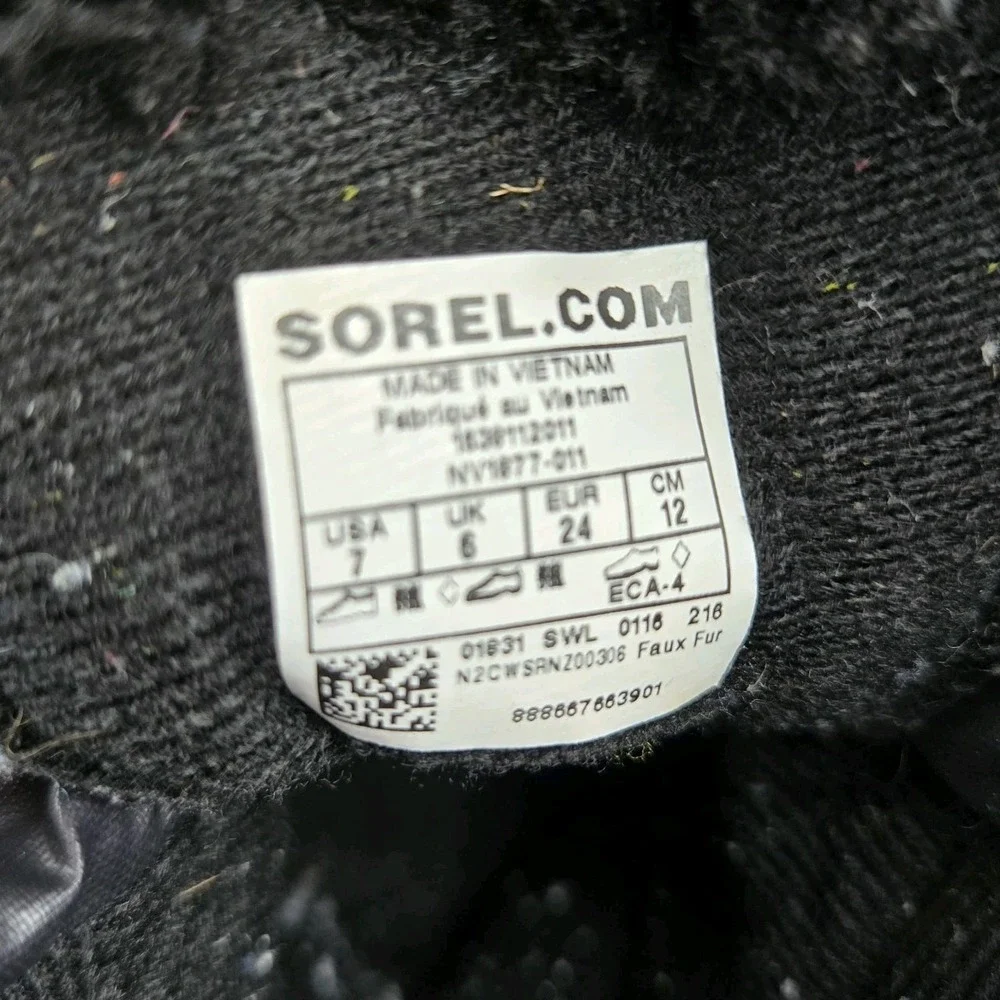 Sorel‎ Toddler Snow Commander Boots Boys Size 7 Blue And Black Faux Fur Lined